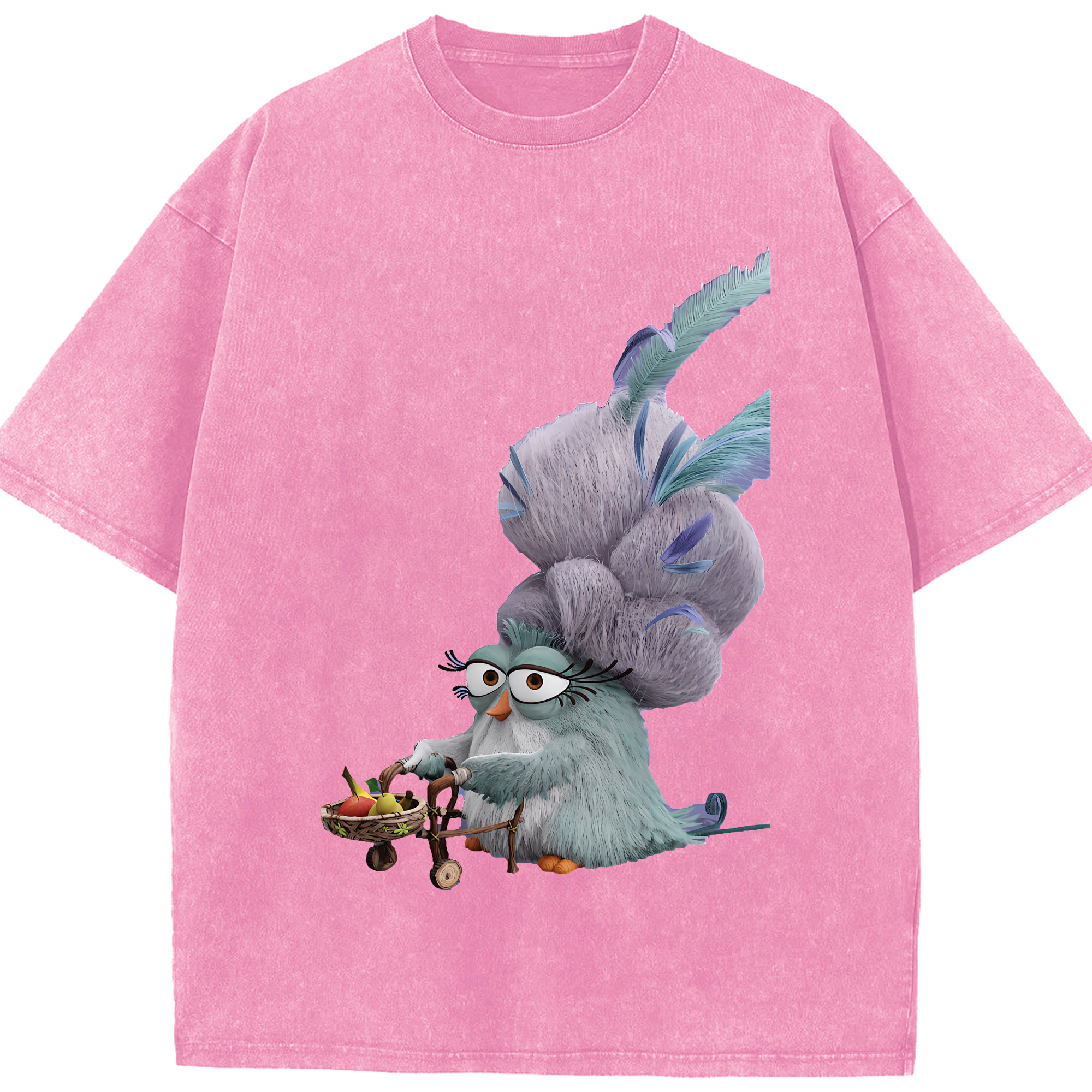 （画像用） Angry Birds アングリーバード 綿100% ヴィンテージ風 半袖Tシャツ（フロントプリント）